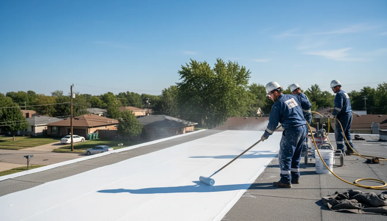 Commercial roof coating in Stewart, MS near me